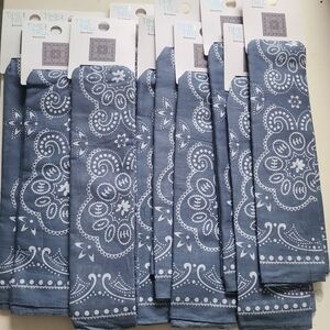 12 bandanas blue/denim color Super Soft!
